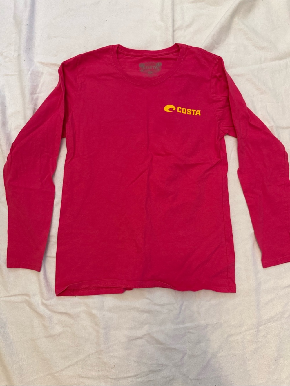 Costa women’s ' Long-Sleeve Crew Tee in Bright Pink
